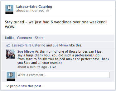 facebook testimonial laissez